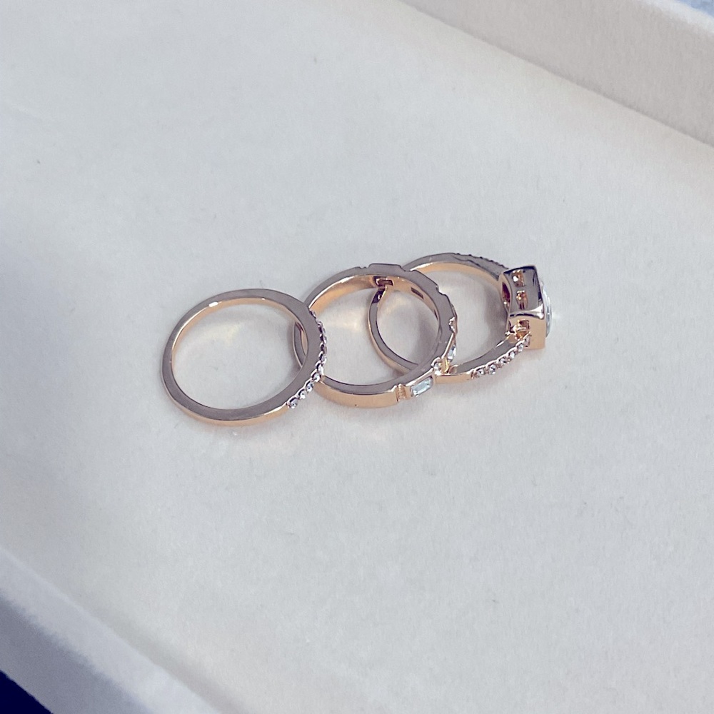 3pc 14k Gp Stackable Rings Size 7 - image 5